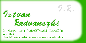 istvan radvanszki business card